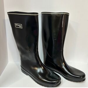 Tretorn Stövel Black Rubber Tall Rain Boots EU 41 - US 10 Waterproof Lug Sole